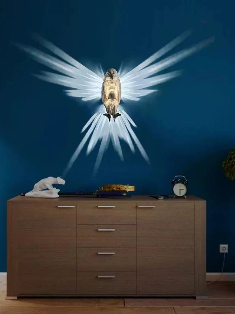 Creative Owl & Eagle Shape Wall Lamp Projector